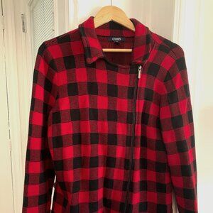 Chaps Red and Black Plaid / Buffalo Check Women's Large Jacket